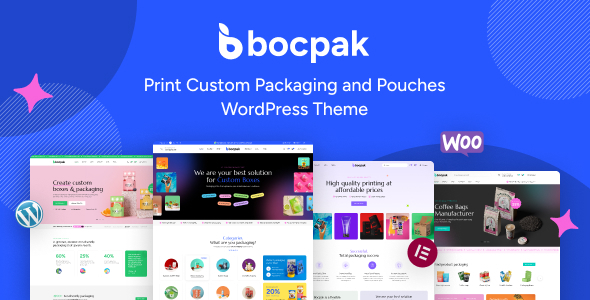 Bocpak - Print Custom Packaging and Pouches WordPress Theme Logo